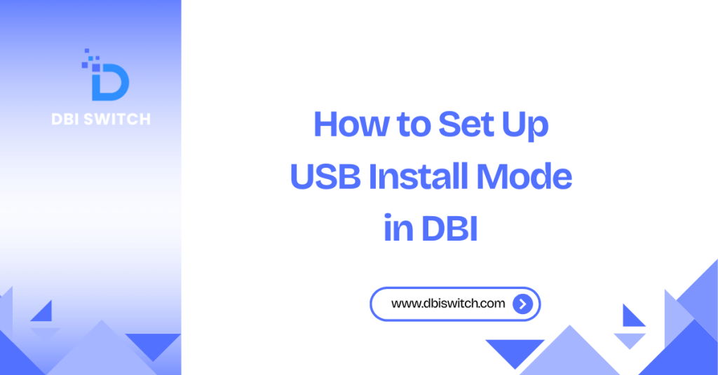 how to set up usb install mode in dbi