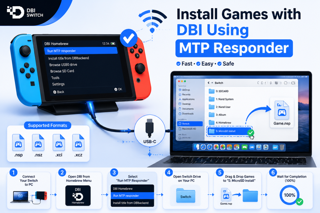 DBI Switch Homebrew: What Users Should Know Before Installing install games with dbi using mtp responder