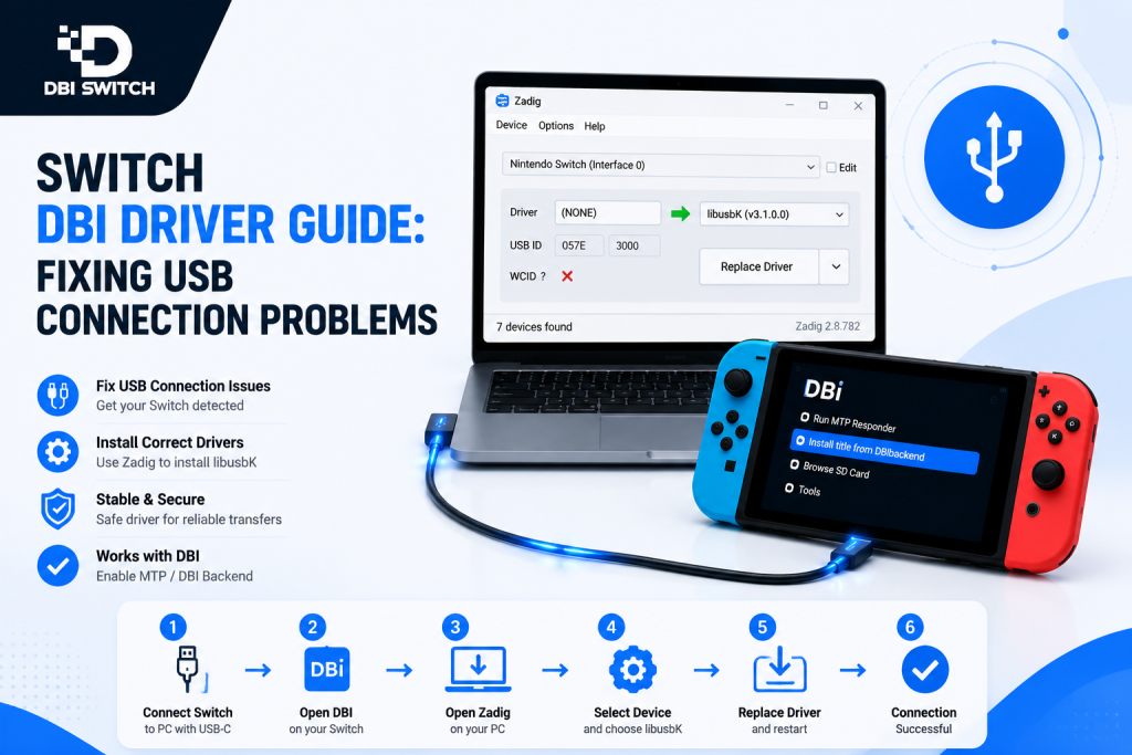 switch dbi driver guide fixing usb connection problems